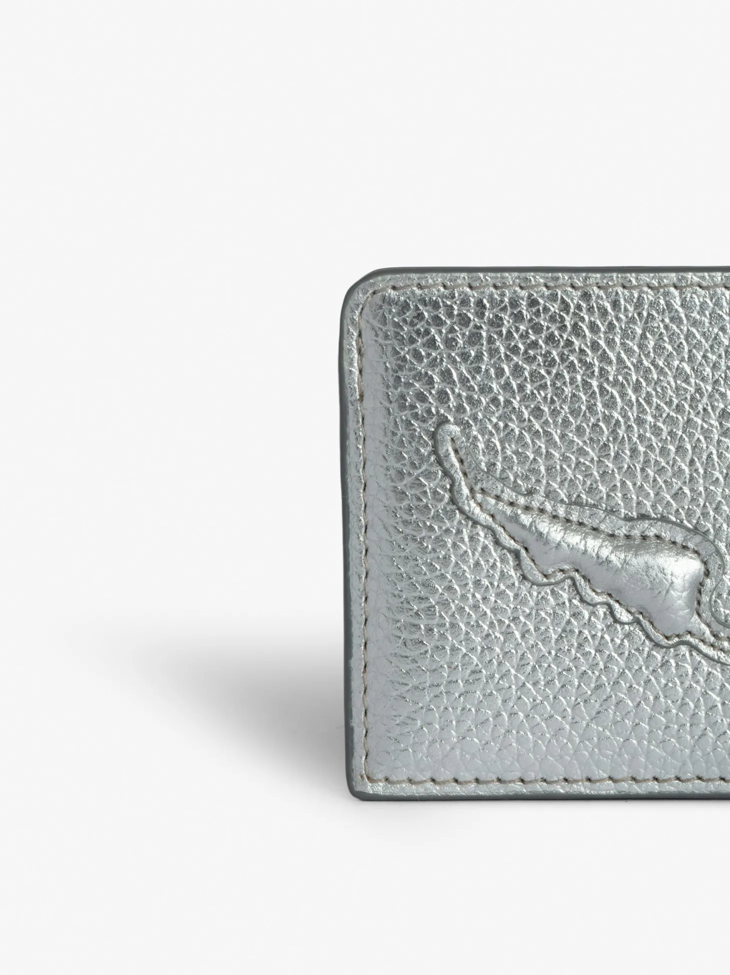 Shop Zadig & Voltaire ZV Pass Card Holder Silver