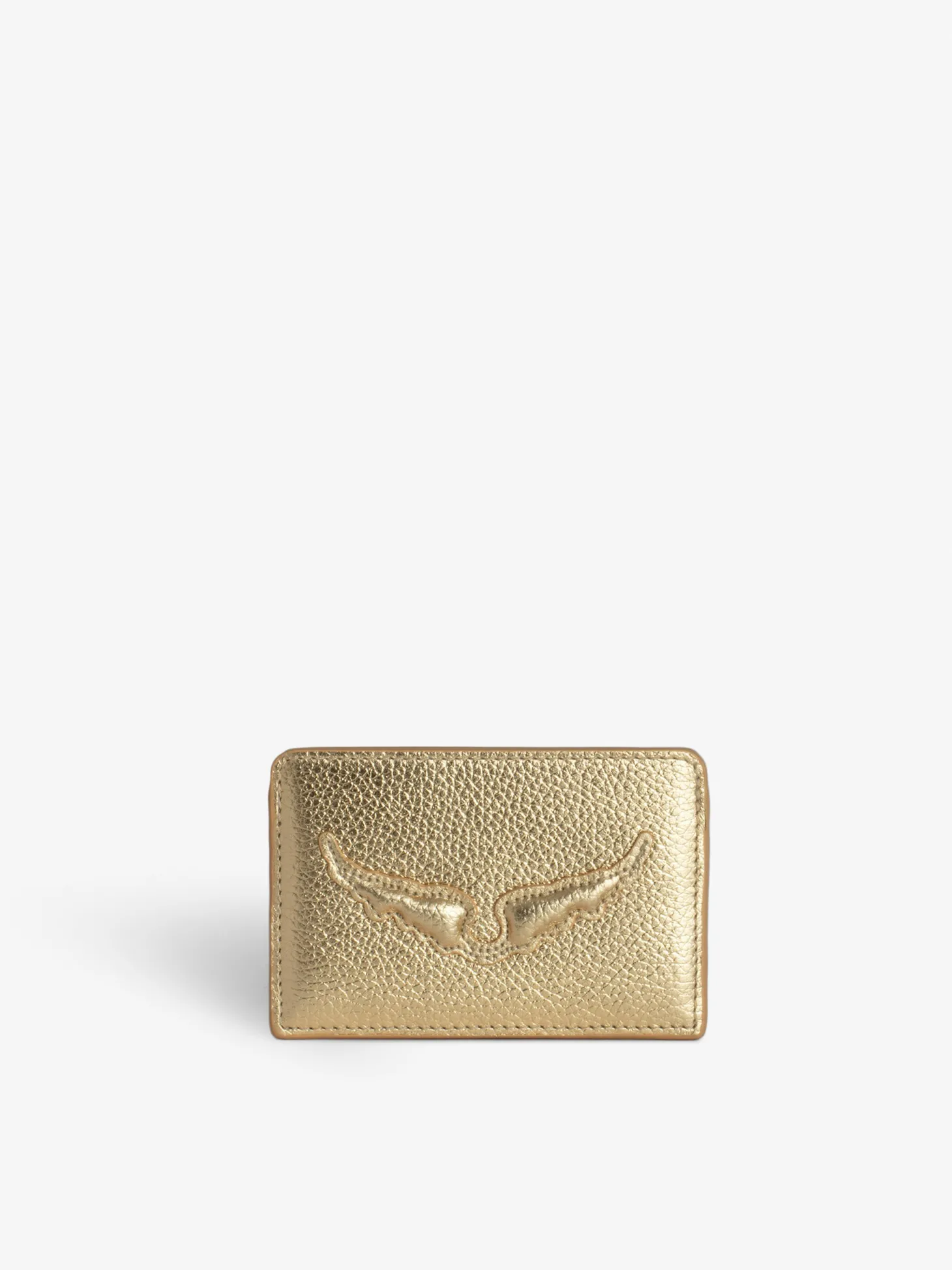 New Zadig & Voltaire ZV Pass Card HolderNEW Gold